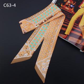 Nóng Thật Khăn Lụa Nhỏ Ruy Băng Thắt Túi Tay Cầm Ruy Băng Nhỏ Yiwu Thương Hiệu Thu Đông Khăn Lụa In Hình Đa Dạng Mô Phỏng Khăn Lụa Nữ Dây Buộc Túi Tay Cầm Ruy Băng Đầu