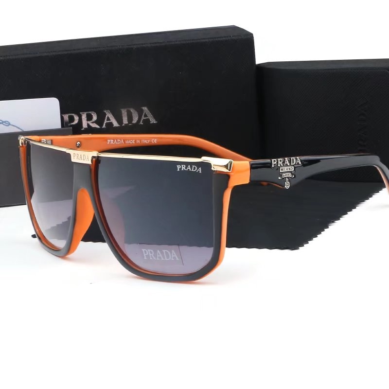 PRADA Mới Kính Mát Gọng Vuông Lớn Chống Tia UV400 Phong Cách Retro