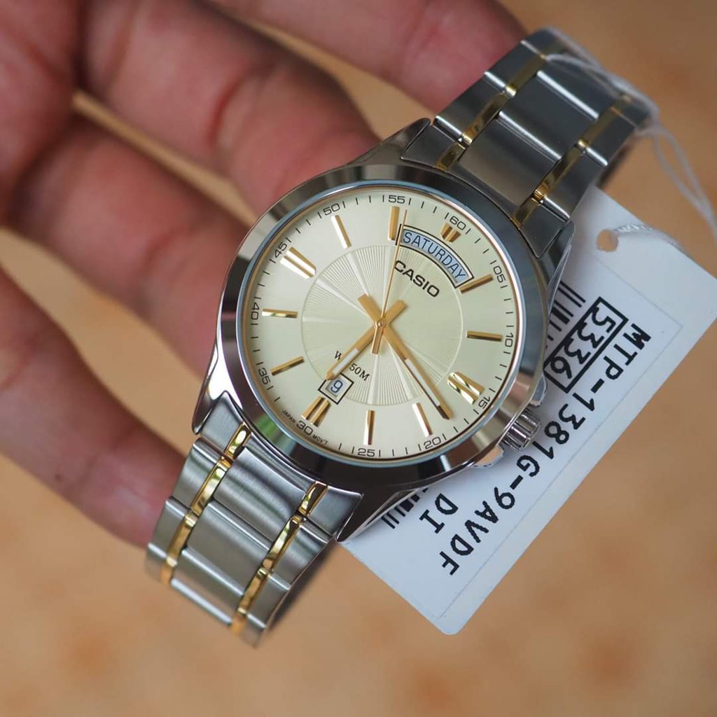 Đồng hồ nam Casio MTP-1381G-9AVDF - Máy Quartz Pin - Kính khoáng