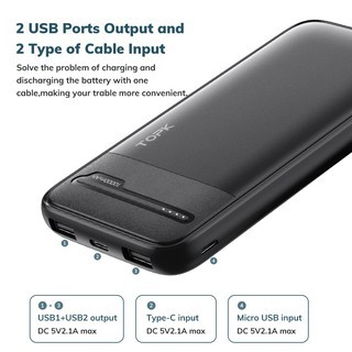 Sạc dự phòng TOPK I1016 10.000 mAh (Chính hãng, BH 1 năm)