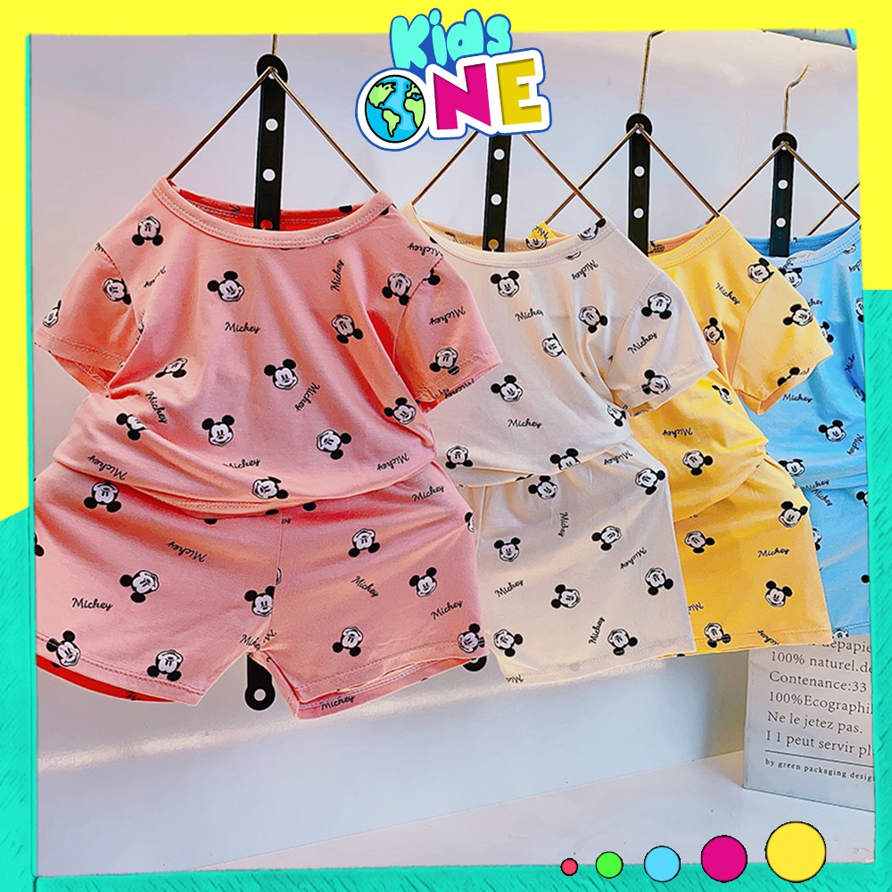 Bộ Cộc Tay Cho Bé Trai Bé Gái Xuất Xịn, Áo Thun Trẻ Em 1-5 tuổi Chất Cotton Kids One Shop 8-26kg BC2