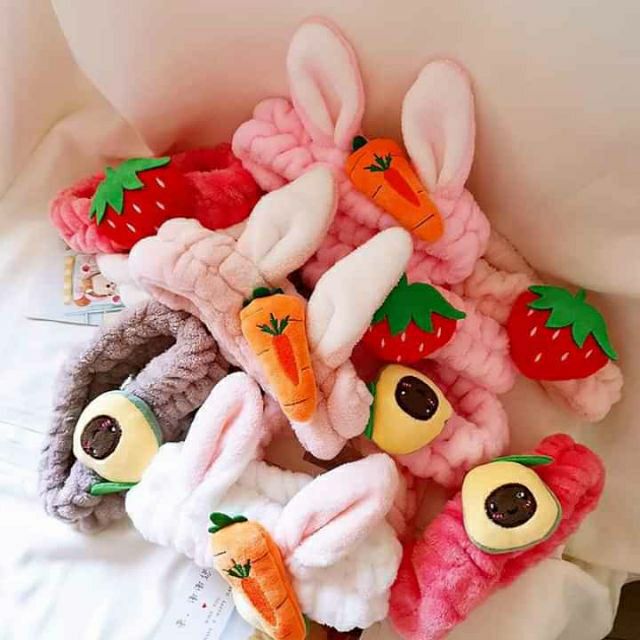 Băng Đô Tai Mèo, Tai Thỏ, Sừng Hươu, Gấu Brown, Dâu Tây, Cà Rốt, trái đào, Nơ Chữ OMG