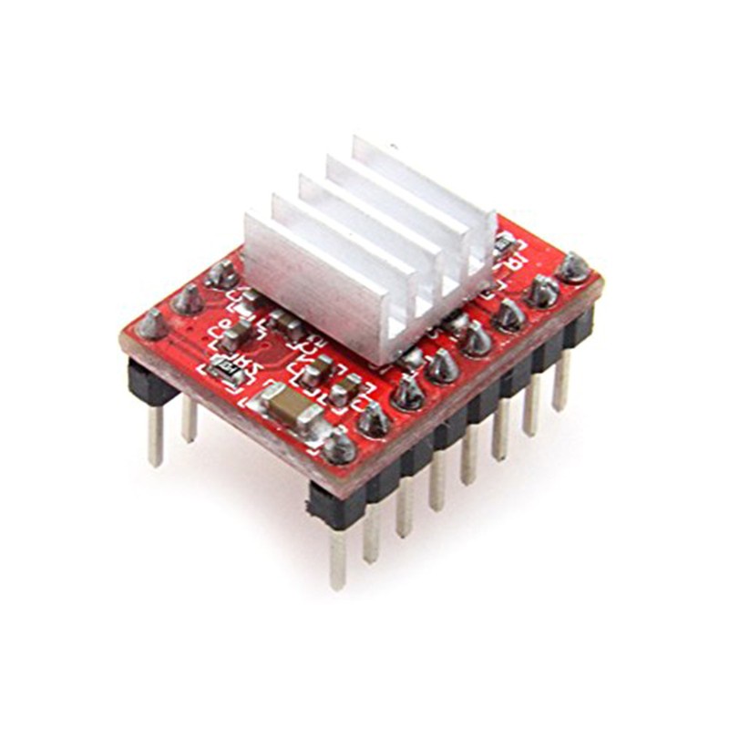 btsg 5pcs A4988 Stepper Motor Driver Module with Aluminum Heat Sink for 3D Printer Rrerap Ramps 1.4 Green Red