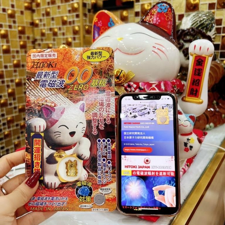 Chip Ngăn Bức Xạ Điện Từ HiToKi Nhật Bản( Mèo Thần Tài) Chính Hãng
