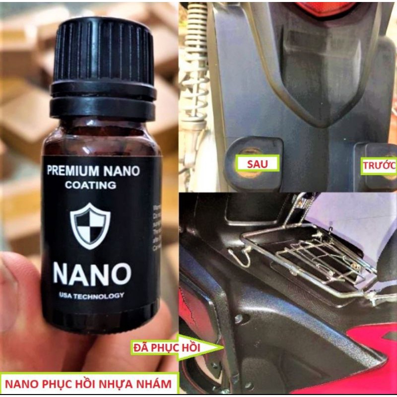 NANO DUNG DỊCH ĐÁNH BÓNG NHỰA NHÁM NHƯ MỚI XE MÁY ÔTÔ SIÊU ĐẸP