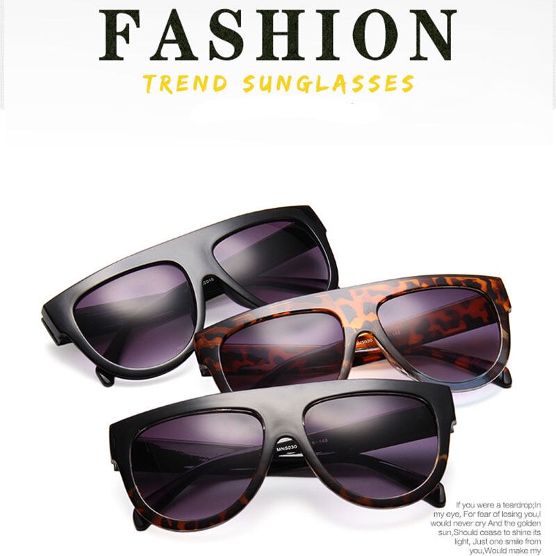 Kính Mát PTQ Tròng Màu Gradient Họa Tiết Da Báo Thời Trang Cho Nữ