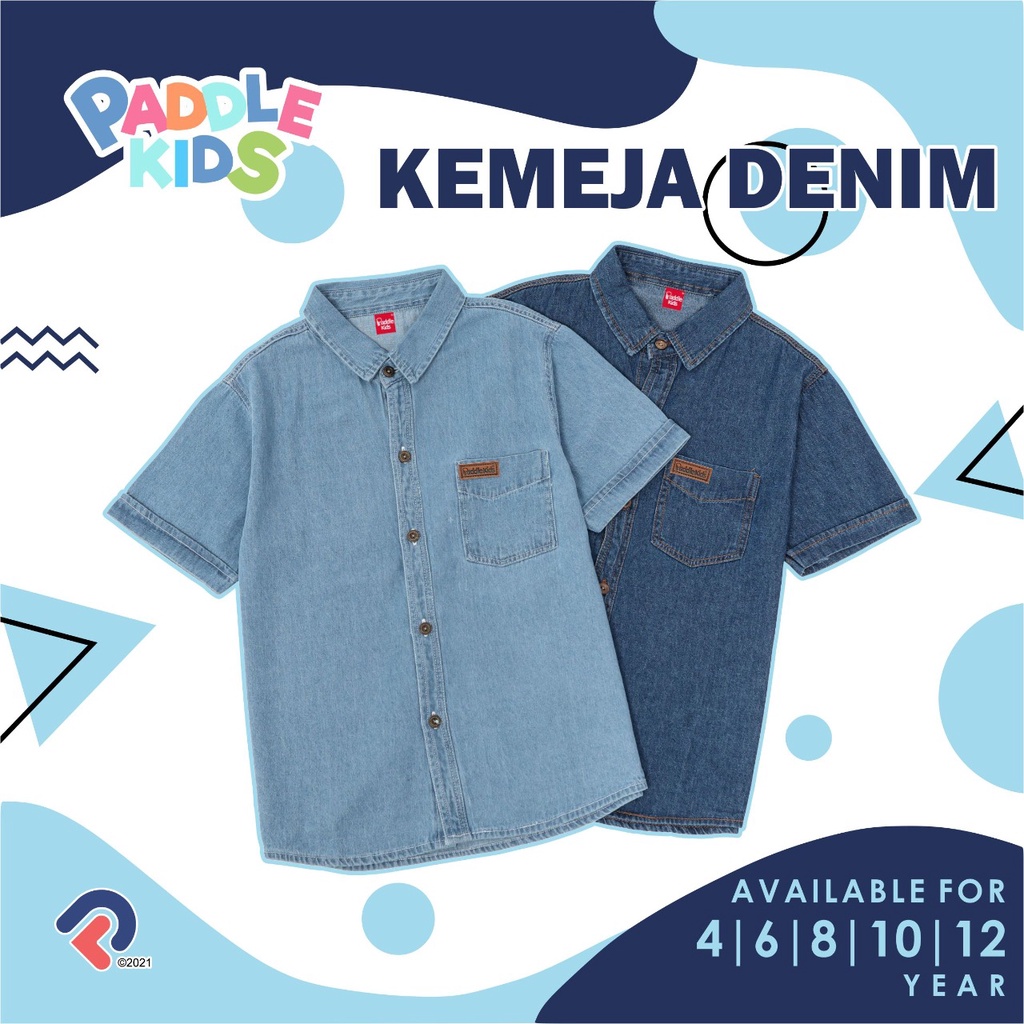 Áo Sơ Mi Denim size 4-12 Tuổi Bởi paddlekids