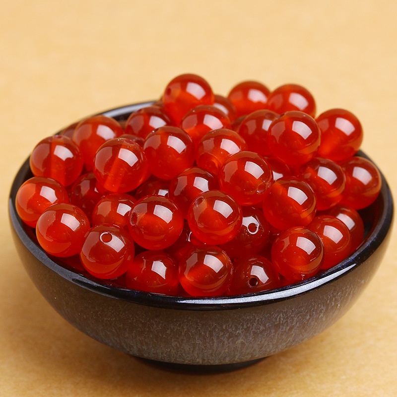 Hạt Đá Phong Thủy làm vòng tay may mắn đủ size 8 10 12 14mm, Hạt vòng đá cho nam nữ mệnh kim mộc thủy hỏa thổ - Tặng kim