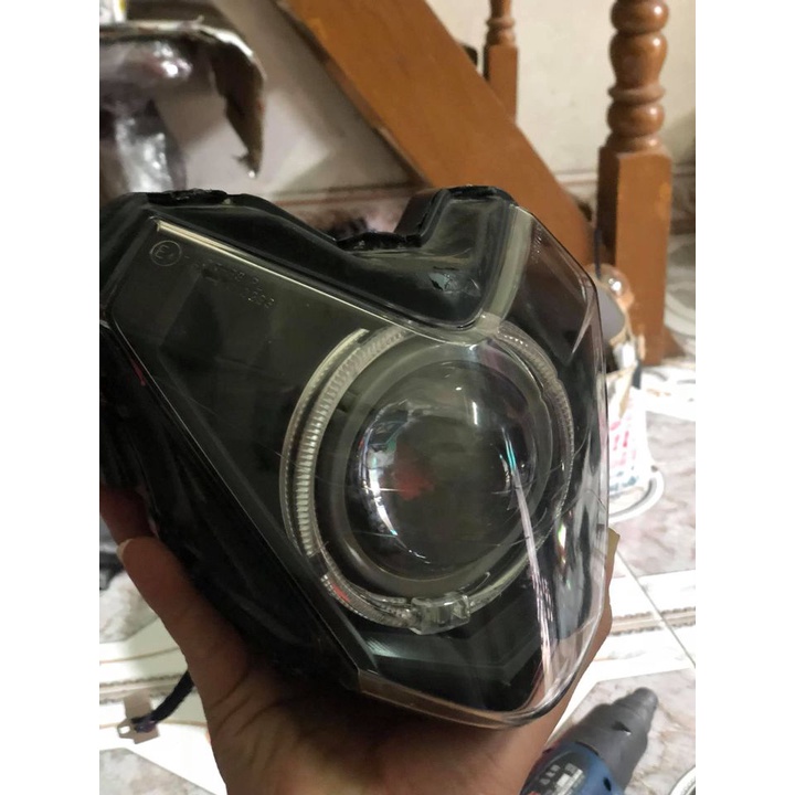 Choá Winner V1, GTR150, RS150 Gắn Sẵn Bi Led B11 Lens Xanh Tím - Bảo Hành 12 Tháng