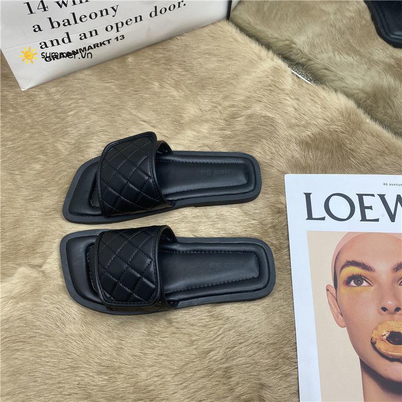 Dép Sandal Quai Dán Đế Bệt Thời Trang Mùa Hè 2022 Dành Cho Nữ