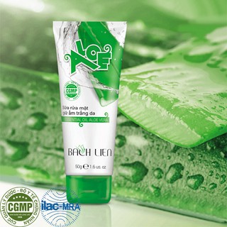 Sữa rửa mặt dưỡng ẩm trắng da aloe bạch liên 50g