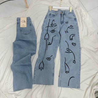 QUẦN JEANS HOẠ TIẾT (KÈM VIDEO HÌNH THẬT)