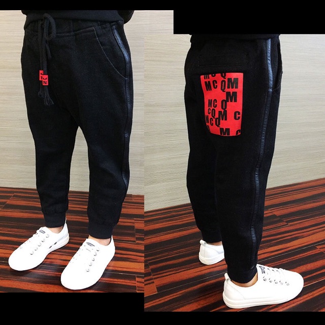 Quần bò dáng Jogger lót lông ấm cho bé trai