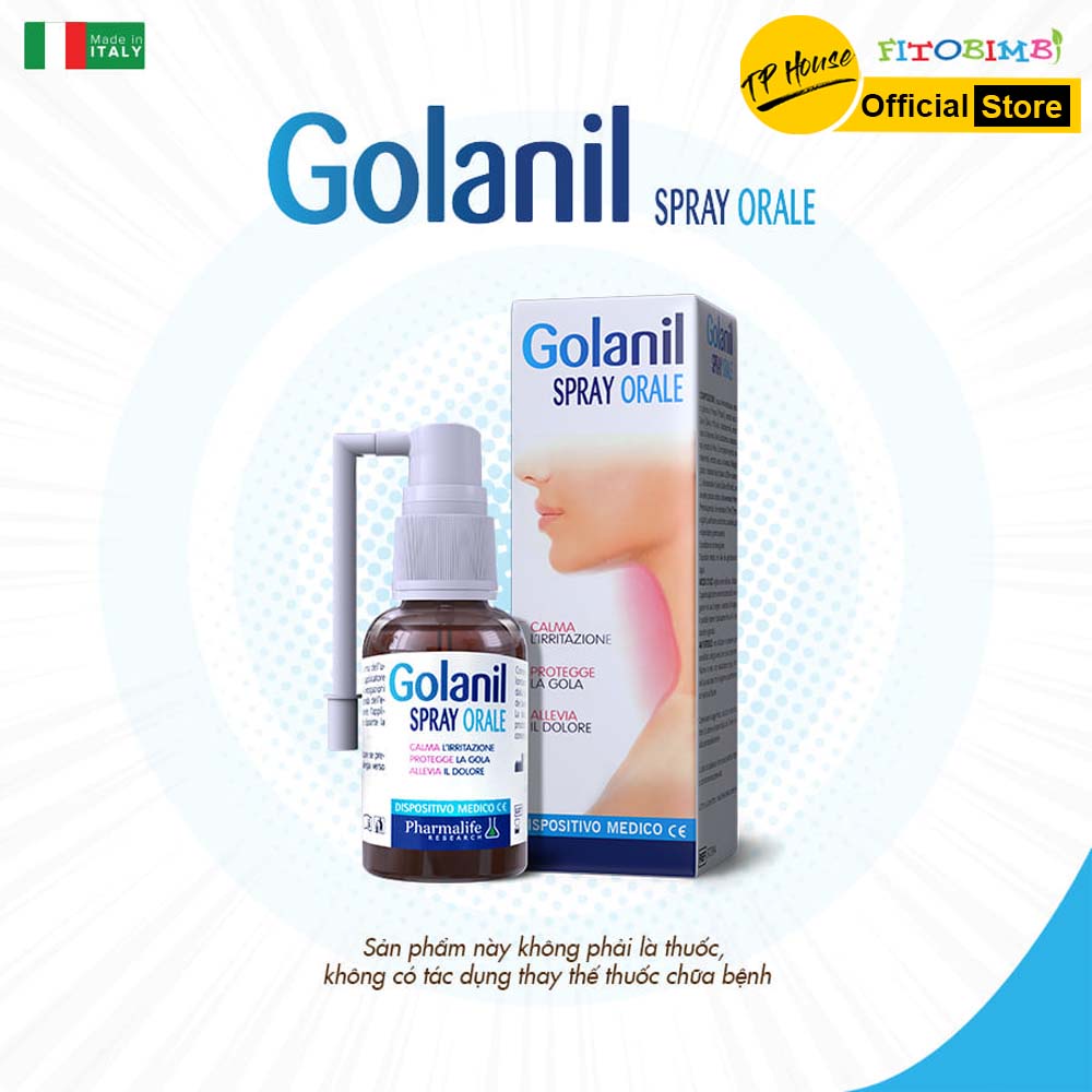 Xịt Bảo Vệ Cổ Họng Làm Mát Họng Golanil Spray Orale