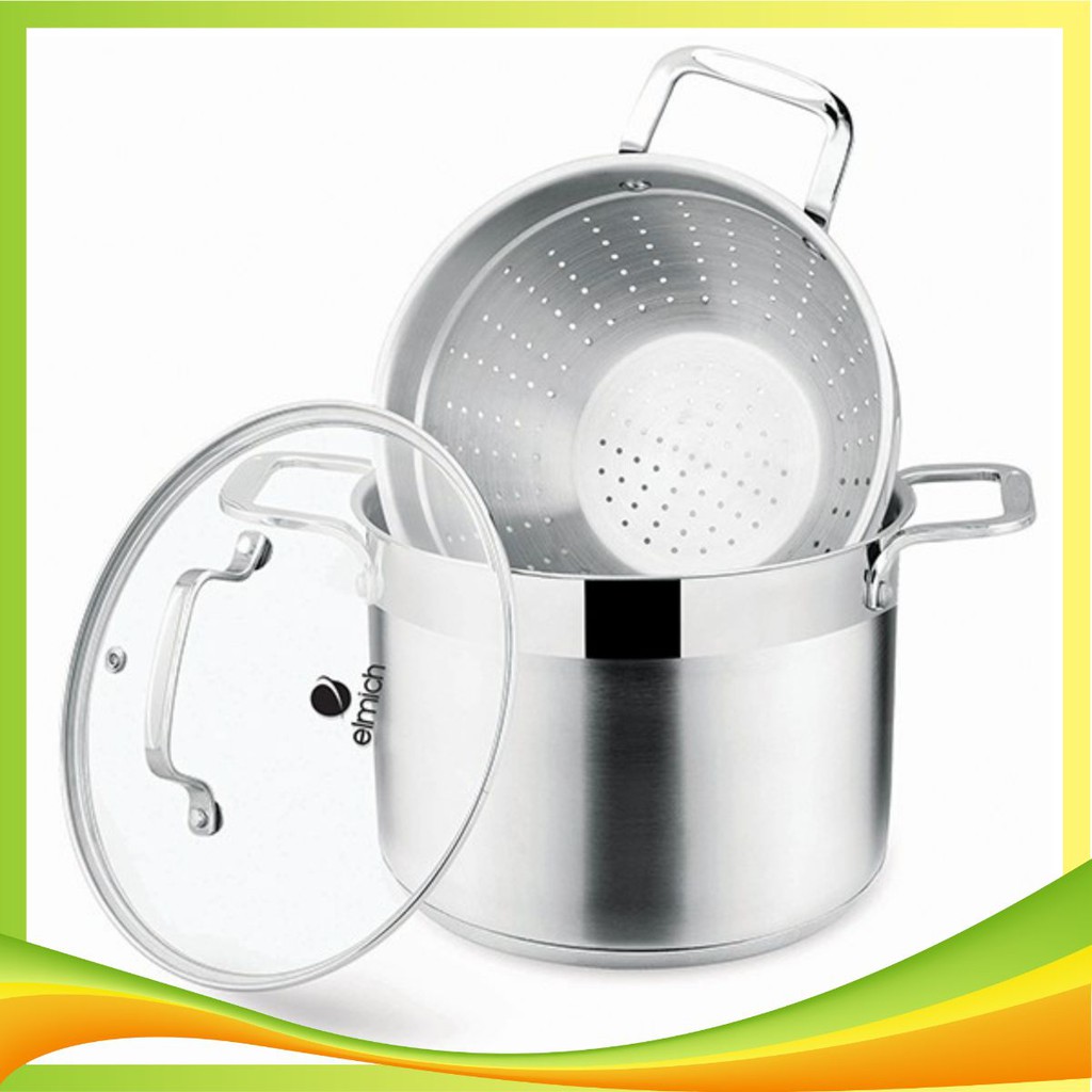 Nồi hấp inox 304 Elmich 22CM EL3360, 26CM EL3361- 2353360, 2353361