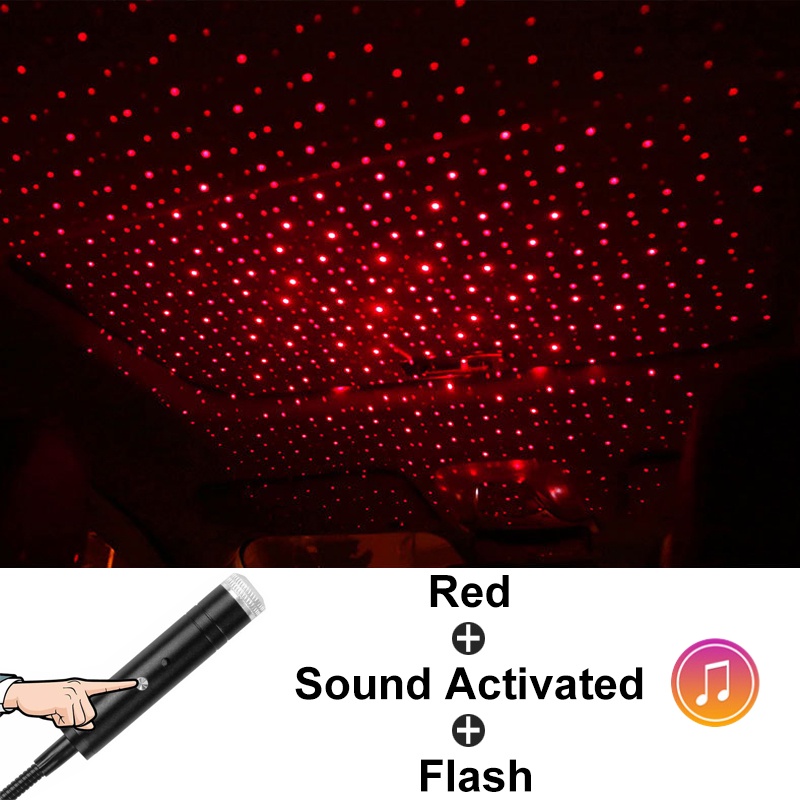 Đèn LED Tạo Hiệu Ứng Bầu Trời Đầy Sao 5V Cổng USB Trang Trí Xe Hơi