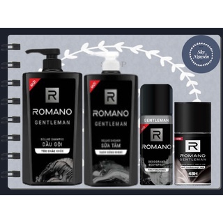 COMBO: DẦU GỘI+ SỮA TẮM+ XỊT + LĂN ROMANO GENTLEMAN.*