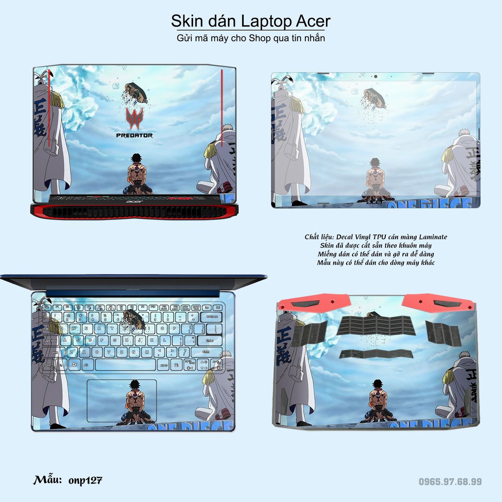 Skin dán Laptop Acer in hình One Piece _nhiều mẫu 14 (inbox mã máy cho Shop)