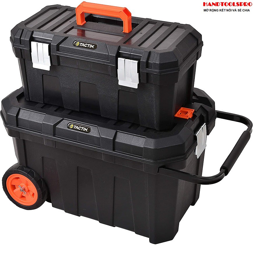 Hộp đựng dụng cụ bánh xe tay kéo 2in1 TACTIX 320310 61 x 37 x 37 cm