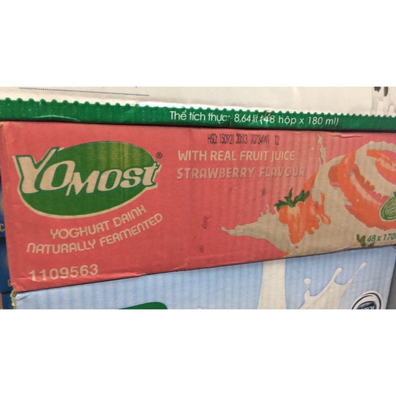 (hàng sẵn ) thùng 48 hộp Sữa YoMost đủ vị date mới