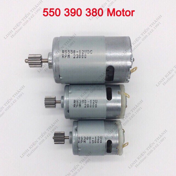 Motor Rs550 -12v.15.000 Vòng Có Quạt Gió Tản Nhiệt