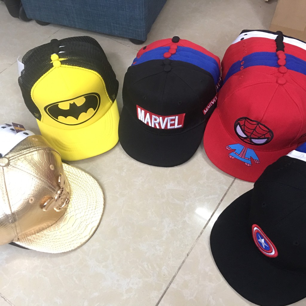 Mũ lưỡi trai nón cho bé trai nón Hiphop nhiều mẫu đa dạng phong cách cho bé từ 2-7 tuổi