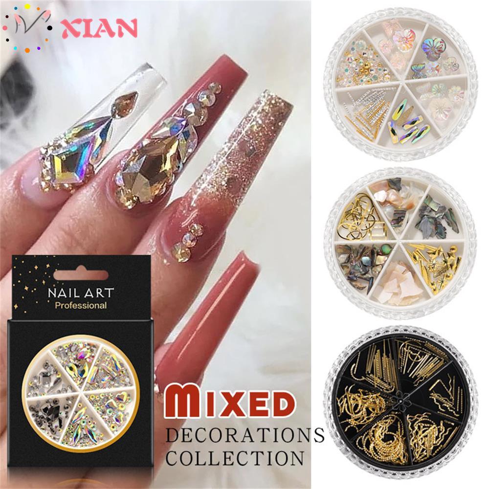 [Hàng mới về] Hộp phụ kiện đính móng trang trí nghệ thuật 3d thời trang