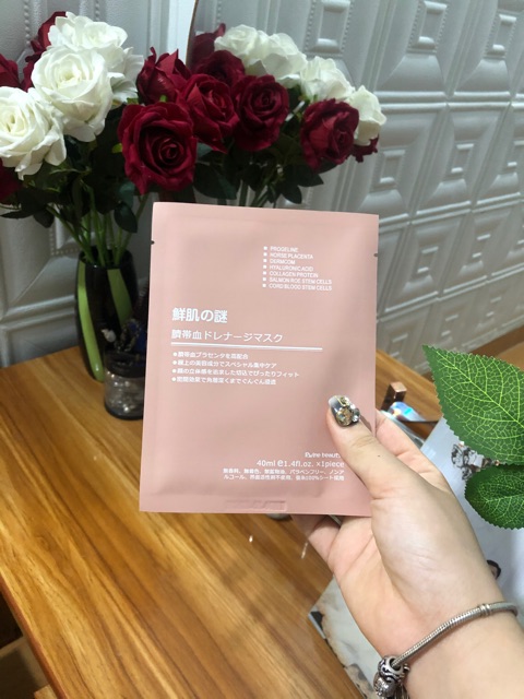 Mặt nạ nhau thai tế bào gốc Nhật Mặt nạ tế bào gốc Rwine Beauty Stem Cell Placenta Mask