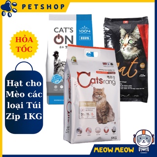 [SIÊU RẺ] Hạt cho mèo - Hạt tách túi Zip 1KG các loại hạt phổ biến cho mèo - Cateye - Catsrang - Catson
