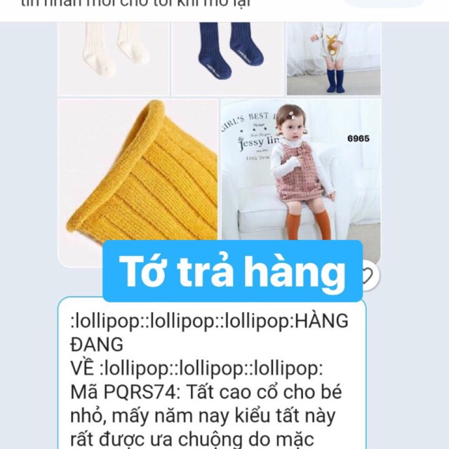Tất cổ dài bé gái