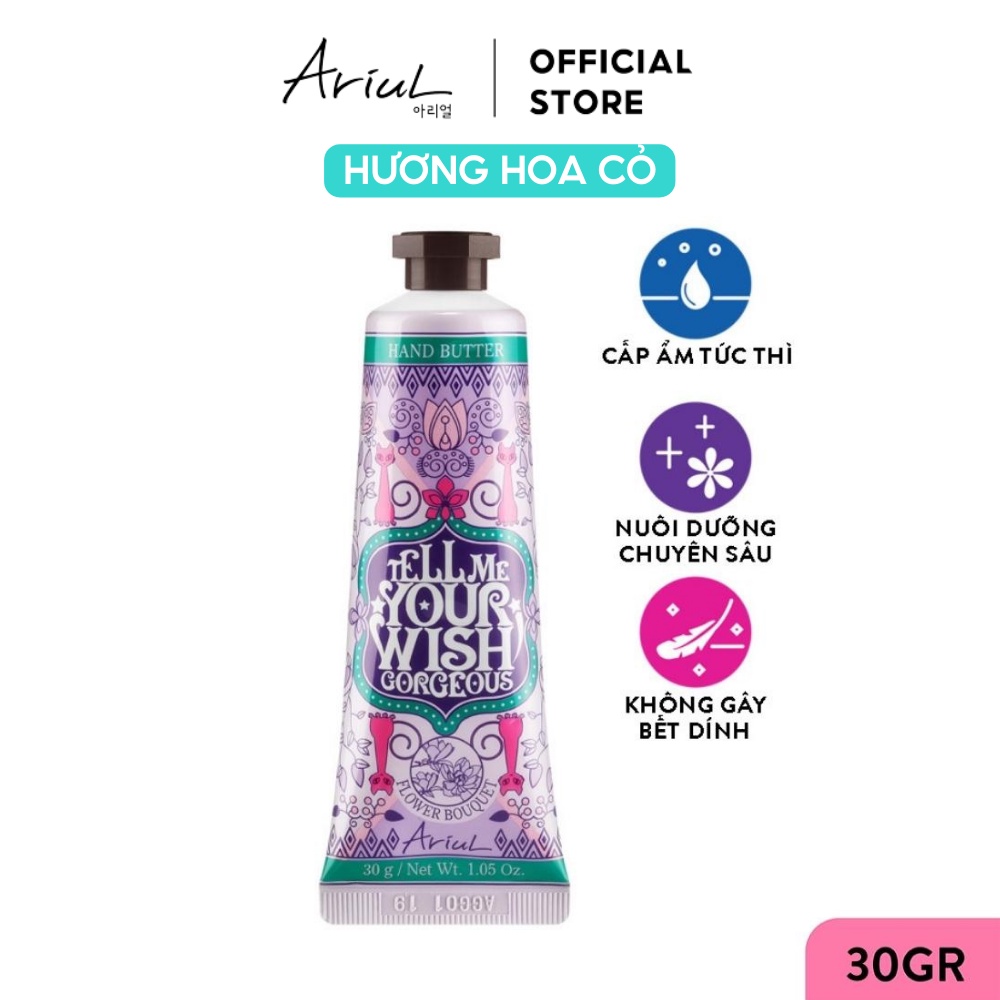 Kem dưỡng da tay ARIUL Tell Me Your Wish Hand Butter 30ml - Gorgeous