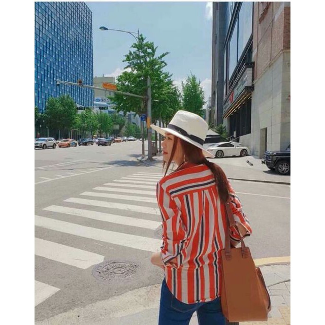 Áo Sơ Mi Nữ Lụa Nữ Kẻ Sọc ❤️ Hàng Đẹp❤️