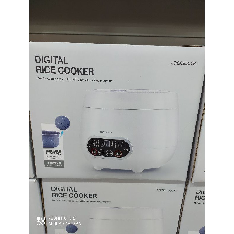 Nồi Cơm Điện Mini Kỹ Thuật Số 0,8 lít Lock&Lock EJR326WHT | BigBuy360 - bigbuy360.vn