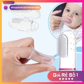 Rơ lưỡi silicon xỏ ngón vệ sinh răng miệng cho bé/ Rơ lưỡi silicone