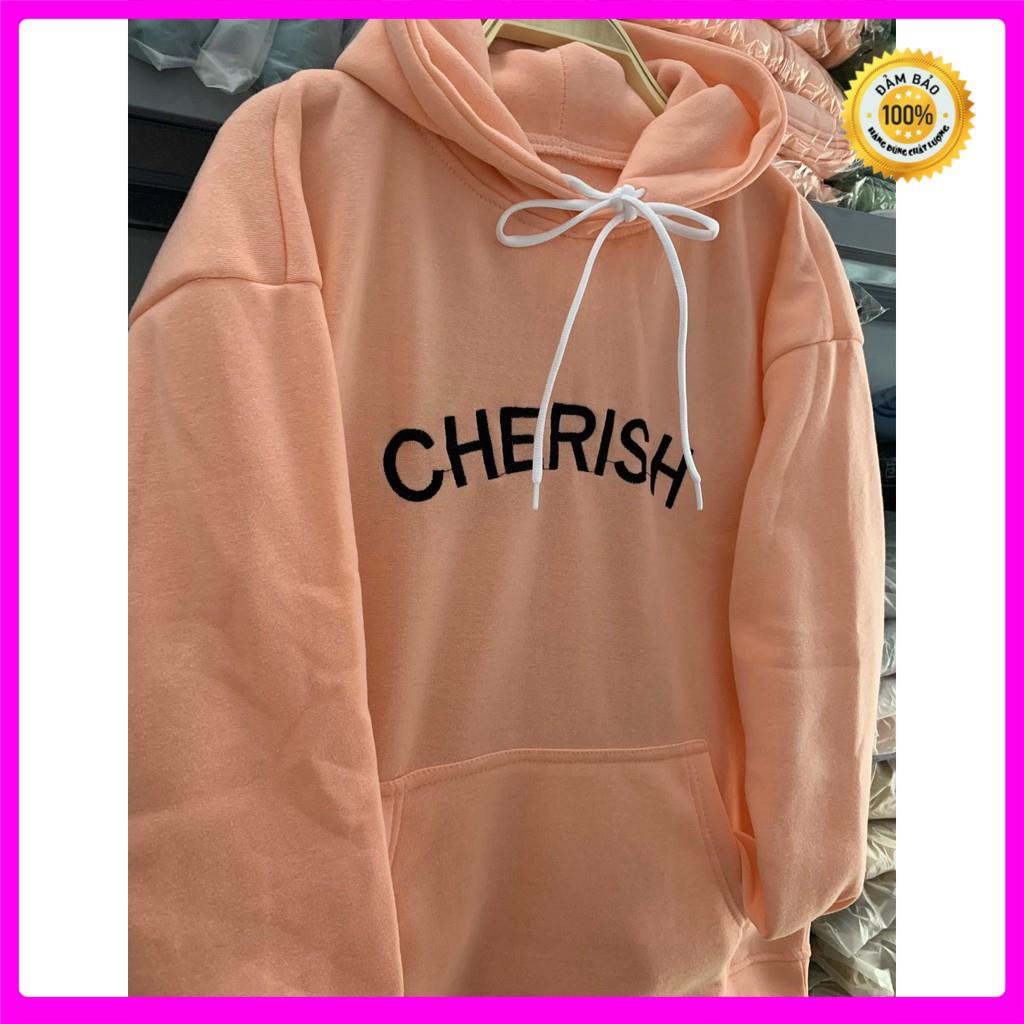 [Ảnh Thật] Áo Khoác Nữ Thêu Chữ CHERISH Thun Nỉ Ngoại Freesize 70kg AK99 [ ÁO KHOÁC NỮ _ ÁO KHOÁC NAM ] | BigBuy360 - bigbuy360.vn