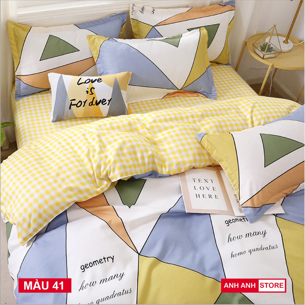 [Hot Sale] Bộ Vỏ Chăn Ga Gối Cotton Poly Hàn 4 món nhập khẩu, hoạ tiết sang trọng - AnhAnhHome | BigBuy360 - bigbuy360.vn