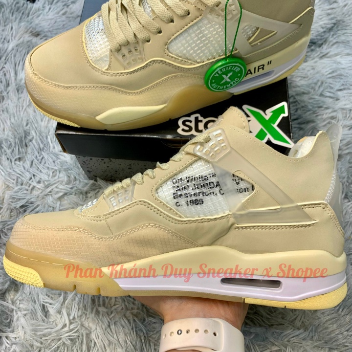 Giày jordan 4 off white jd kem đế khí tăng chiều cao