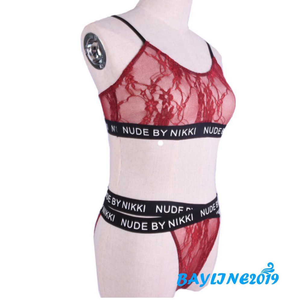 Set đồ lót ren hoa thời trang quyến rũ cho nữ