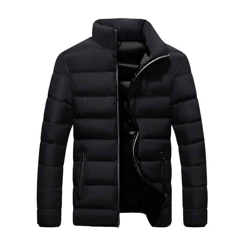 Áo Khoác Cổ Đứng Dáng Rộng Chất Vải Dày Thời Trang Mùa Đông Ấm Áp Cho Nam Size M-6XL