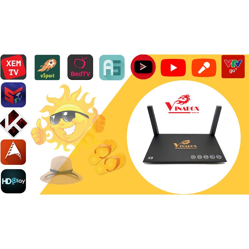 Vinabox X9 RAM_2G_Android_7.1.2 - 4K HDR - New 2019 (Hàng Chính Hãng) bảo hành 12 tháng