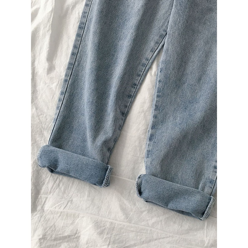 Yếm jeans dài hình hoa cúc [Hàng order - có hình thật khách mặc ở cuối] | BigBuy360 - bigbuy360.vn