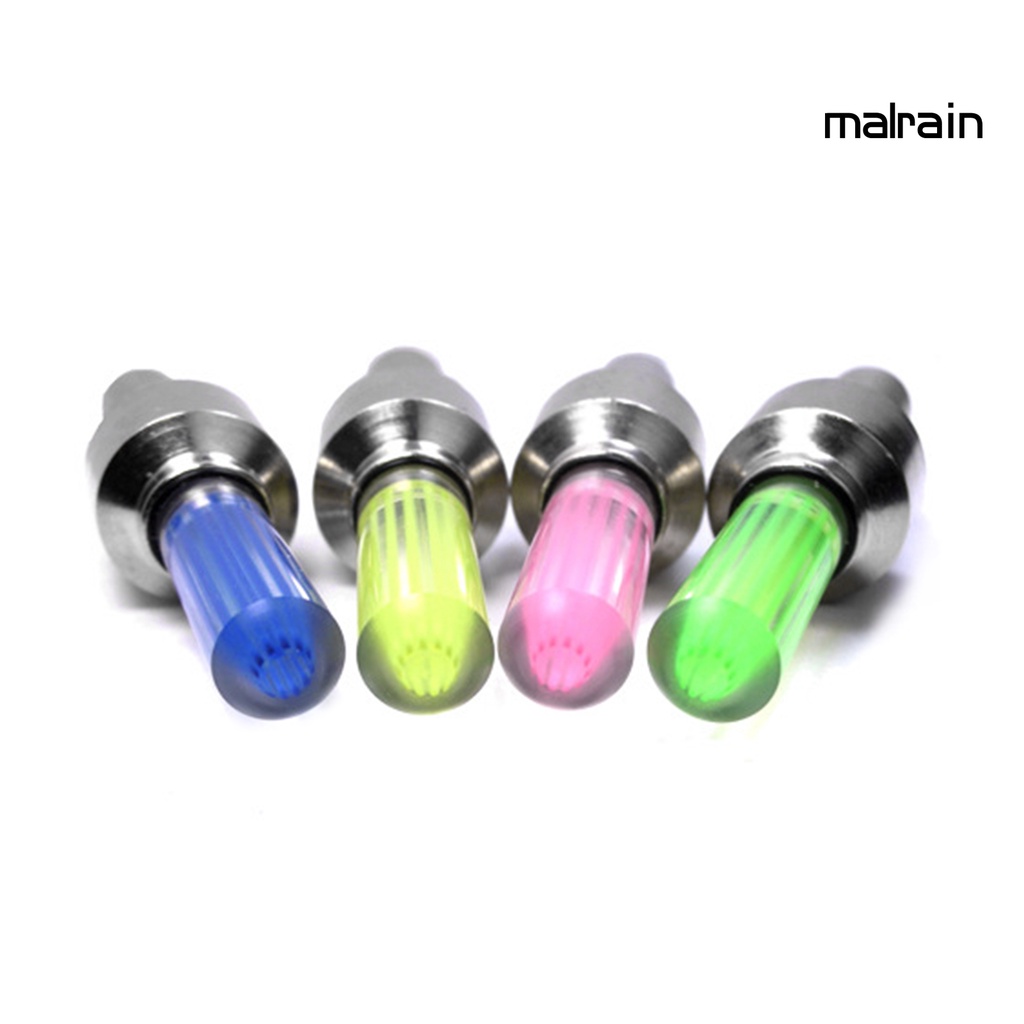 Set 2 Đèn LED Neon Gắn Van Bánh Xe Đạp Leo Núi Bằng Thép Không Gỉ Màu Neon Dễ Lắp Đặt
