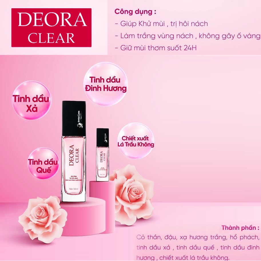 [Chính hãng] Xịt khử mùi hôi nách Deora Clear - Quyên Lara [ 50ml ] | BigBuy360 - bigbuy360.vn