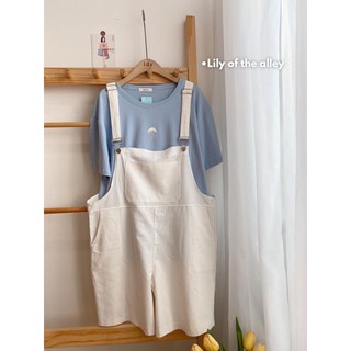Quần short yếm túi ngực oversize