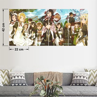 Combo 4 Tấm PosterDán Tường Khổ A3 In Hình Anime Sword Art Online - SAO - Đao Kiếm Thần Vực By AnimeX