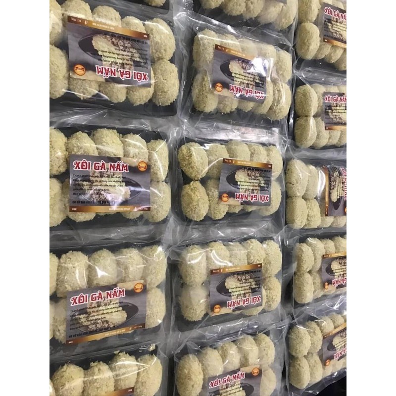 Xôi gà nấm mini khay 10 chiếc
