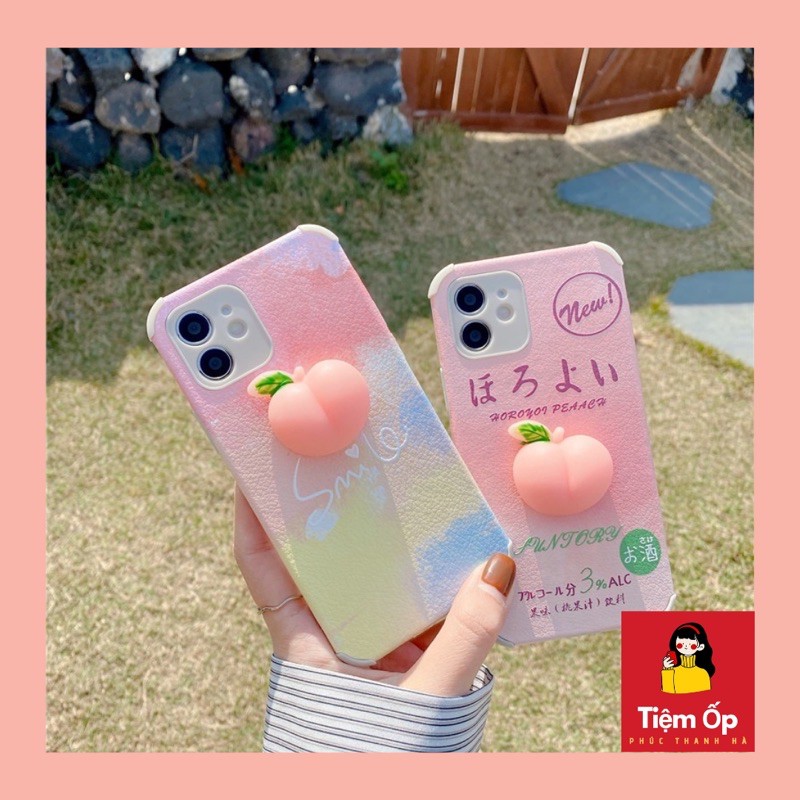 <Order 7ngày> Ốp trái đào silicone ngộ nghĩnh Iphone 7/8/7p/8p/x/xs/xr/xsmax/11/11pro/11promax/12mini/12/12pro/12promax