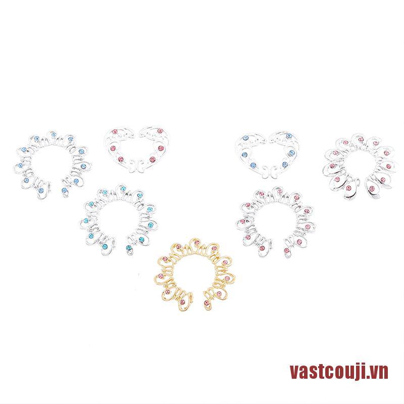 Bộ 2 Vòng Kẹp Núm Vú Giả Bằng Thép Không Gỉ Không Cần Khoan Lỗ