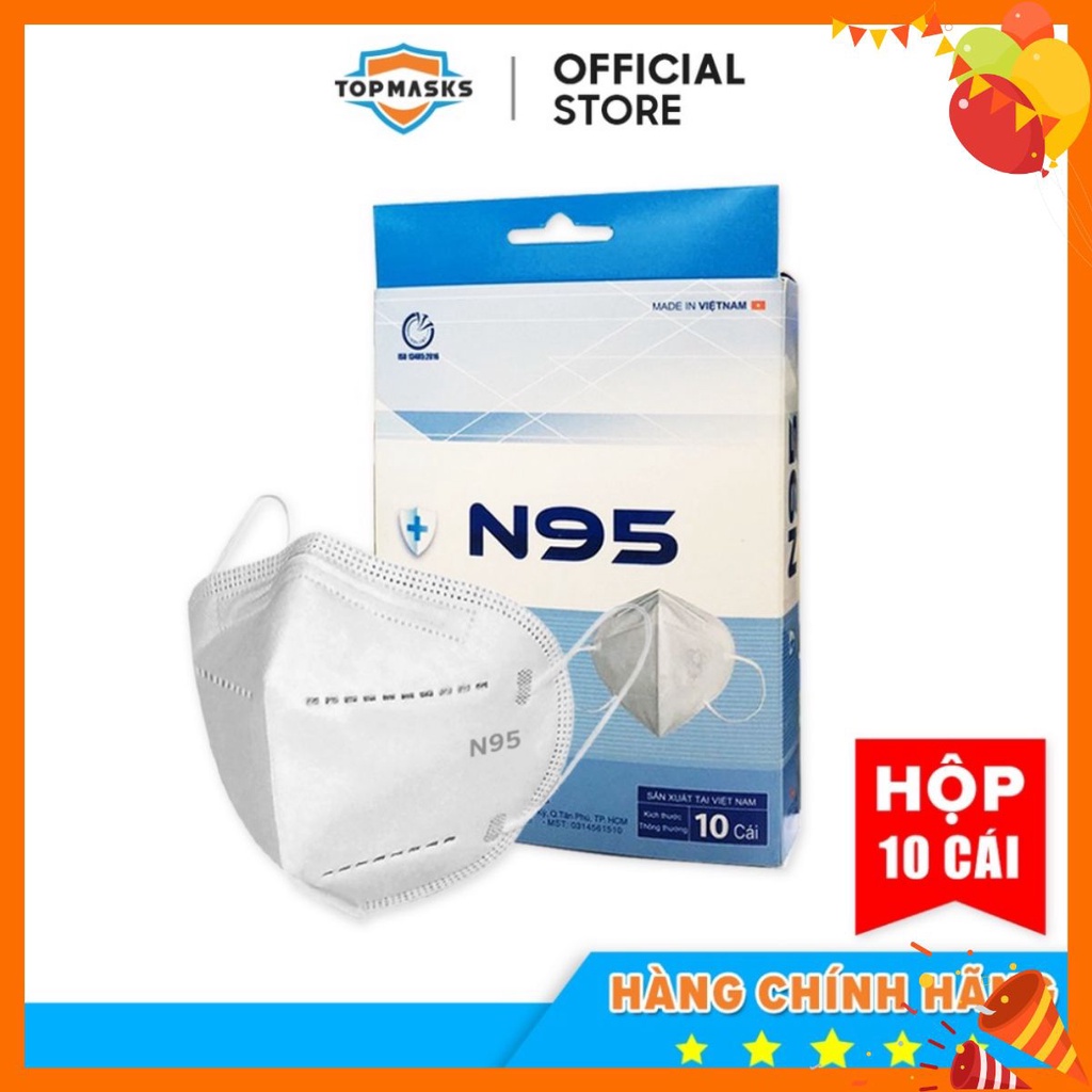HÀNG TỐT - Khẩu Trang N95 1 Hộp Người Lớn Kháng Khuẩn Chống Bụi Mịn | 1 Hộp 10 Cái Chính Hãng Cửu Long | Đạt Tiêu Chuẩn