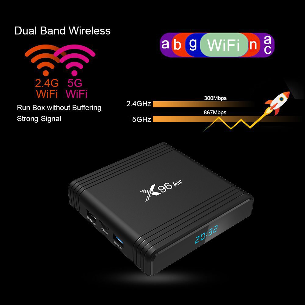 [Xả kho] Android TV Box X96 Air - Amlogic S905X3, 2GB Ram, 16GB bộ nhớ trong, Android 9.